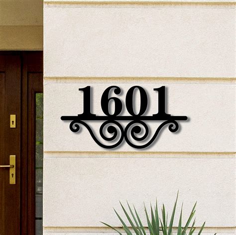 metal scroll house numbers|Personalized House Address Numbers Metal Sign .